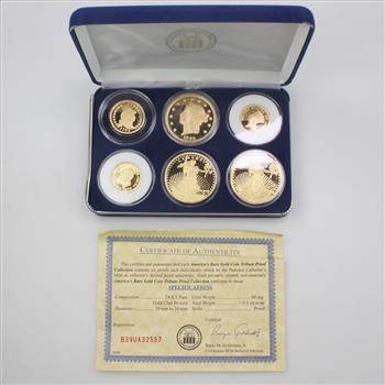 America's Rare Gold Clad Coin Tribute Proof Collection Set with COA