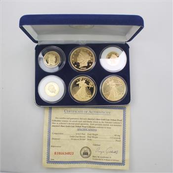 America's Rare Gold Clad Coin Tribute Proof Collection Set with COA