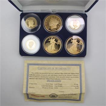America's Rare Gold Clad Coin Tribute Proof Collection with COA