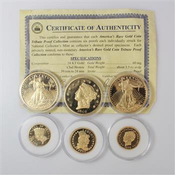 America's Rare Gold Coin Tribute Proof Collection, Comes With CoA