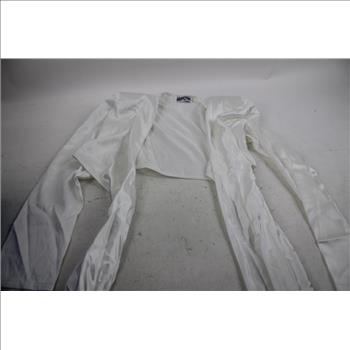 Amylynn Long Sleeve Satin Cara Top, White, Medium