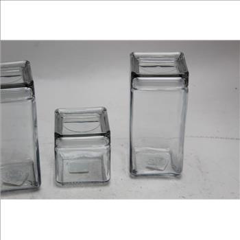 Anchor Hocking Glass Containers 4 Pieces