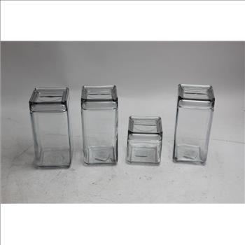 Anchor Hocking Glass Containers 4 Pieces