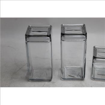 Anchor Hocking Glass Containers 4 Pieces