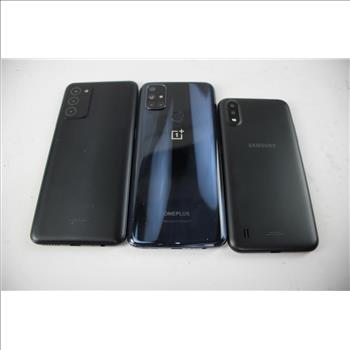 Android Cell Phone Lot, 3 Pieces, Sold For Parts