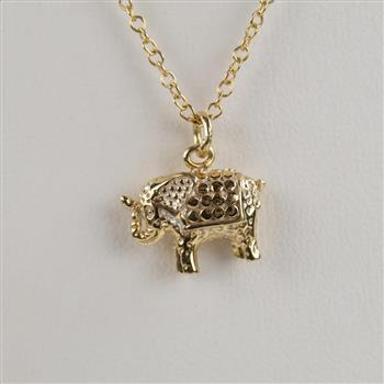 Anna Beck Silver And GP Jewelry That Makes A Difference Elephant Pendant And Necklace