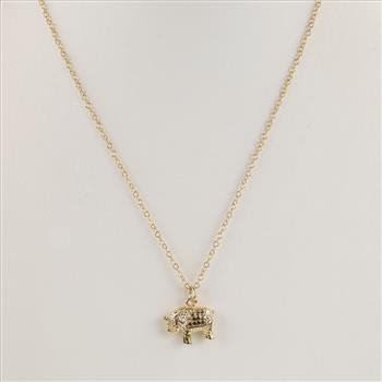 Anna Beck Silver And GP Jewelry That Makes A Difference Elephant Pendant And Necklace