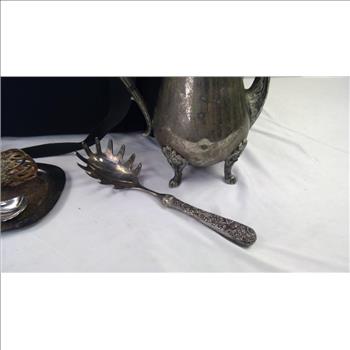 Antique Teapot And Silverware In 5.11 Tactical Bag