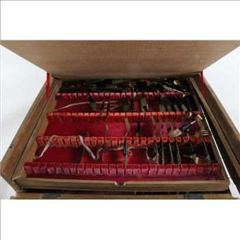 Antique Urai Thailand 40+ Bronze Siamese Art Dining Set