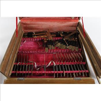 Antique Urai Thailand 40+ Bronze Siamese Art Dining Set