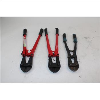 Anvil, Pittsburgh, & Hypertough Bolt Cutters; 3 Pieces