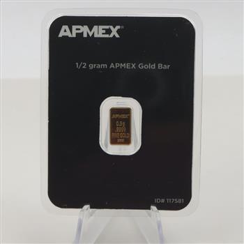 APMEX Bar  Fine Gold 0.5 G