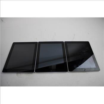 Apple Ipad Bulk Lot, 3 Pieces, SOLD FOR PARTS