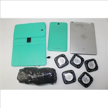 Apple IPad Model A1475, Visual Land Tablet With Keyboard  And 5 Tracfone Unimax U240c