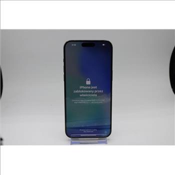 Apple IPhone 15 Pro, Black, 256 GB, Unknown Carrier, Locked To Owner - SOLD FOR PARTS ONLY