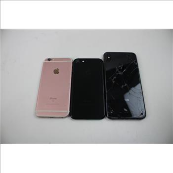 Apple IPhone Lot, 3 Pieces, Sold For Parts