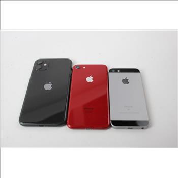 Apple IPhone Lot, 3 Pieces, Sold For Parts