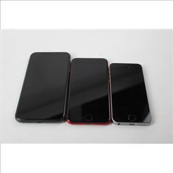 Apple IPhone Lot, 3 Pieces, Sold For Parts