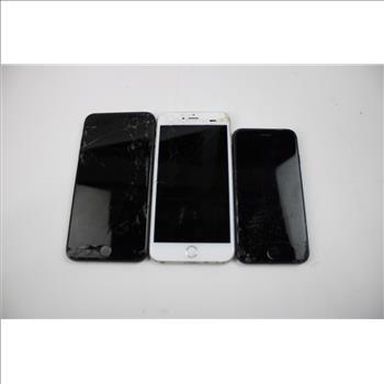 Apple IPhone Lot, 3 Pieces Sold For Parts