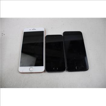 Apple IPhone Lot, 3 Pieces, Sold For Parts