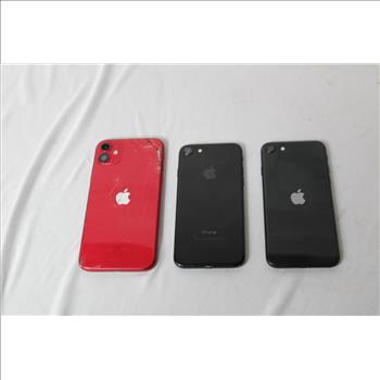Apple IPhone Lot, 3 Pieces, Sold For Parts