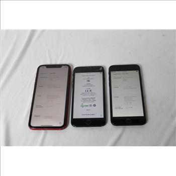 Apple IPhone Lot, 3 Pieces, Sold For Parts