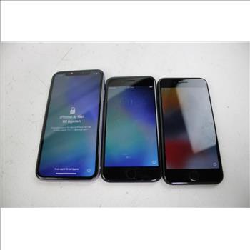 Apple IPhone Lot, 3 Pieces, Sold For Parts