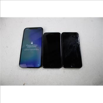 Apple IPhone Lot, 3 Pieces, Sold For Parts