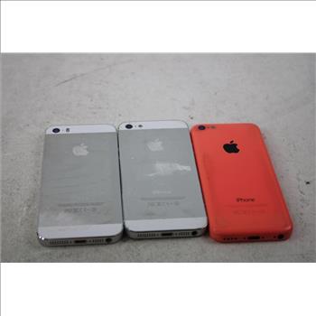 Apple IPhone Lot, 3 Pieces, Sold For Parts
