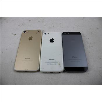 Apple IPhone Lot, 3 Pieces, Sold For Parts