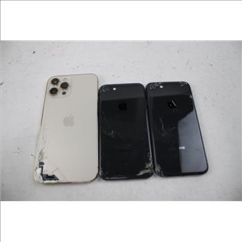 Apple IPhone Lot, 3 Pieces, Sold For Parts