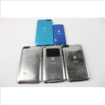 Apple IPod Lot, 5 Pieces, Sold For Parts