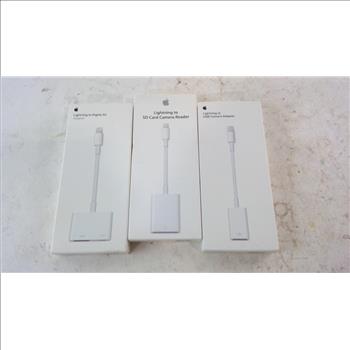 Apple Lightning To USB Camera Adapter And More 3 Pieces