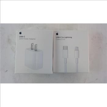 Apple USB-C Power Adapter And USB-C Lightning Cable