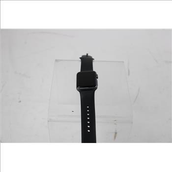Apple Watch Series 1, 38mm Aluminum Case, Black Sports Band (Size S/M)