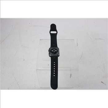 Apple Watch Series 1, 38mm Aluminum Case, Black Sports Band (Size S/M)