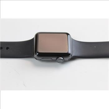 Apple Watch Series 3 (GPS), 38mm Aluminum Case, Black Sports Band (Size S/M)