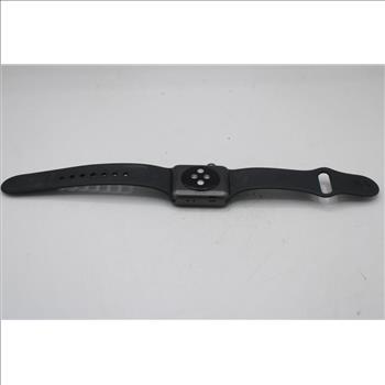 Apple Watch Series 3 (GPS), 38mm Aluminum Case, Black Sports Band (S/M) - Locked To Owner - SOLD FOR PARTS ONLY