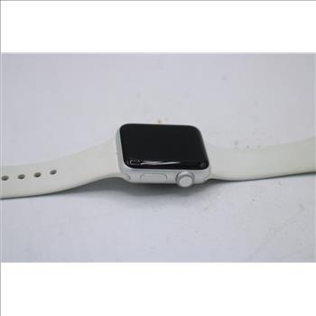 Apple Watch Series 3 (GPS), 38mm Aluminum Case, Whie Sports Band (S/M)