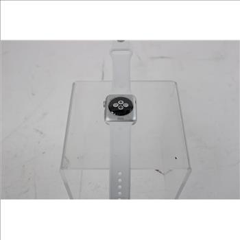 Apple Watch Series 3 (GPS + LTE), 42mm Aluminum Case, White Sports Band (Size M/L)