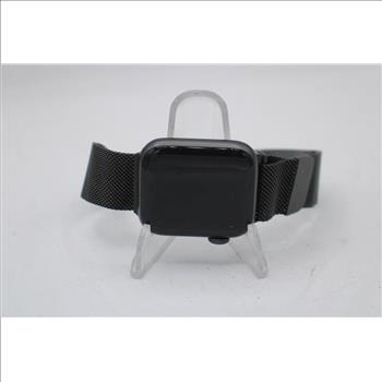 Apple Watch Series 6 (GPS), 40mm Aluminum Case, Black Steel Milanese Band (10.5