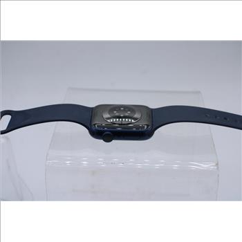 Apple Watch Series 6 (GPS), 44mm Aluminum Case, Navy Blue Sports Band (Size S/M)