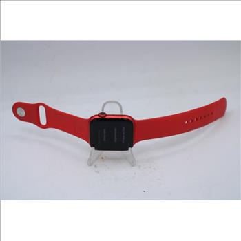 Apple Watch Series 6 (GPS), 44mm Aluminum Case, Red Sports Band (M/L) - Locked To Owner - SOLD FOR PARTS ONLY