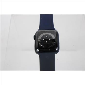 Apple Watch Series 7 (GPS + LTE), 45mm Aluminum Case, Navy Blue Sports Band (Size M/L) - Locked To Owner  - SOLD FOR PARTS ONLY