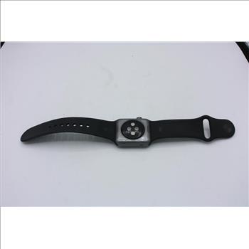 Apple Watch Sport 7000 Series, 38mm Aluminum Case, Space Gray Sports Band (Size S/M) - Sold For Parts