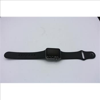 Apple Watch Sport 7000 Series, 38mm Aluminum Case, Space Gray Sports Band (Size S/M) - Sold For Parts