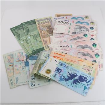 Argentina, Chile, Colombia, Guatemala Currency, 29 Pieces