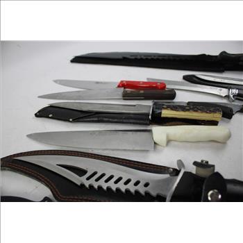 Arizona Custom Knives, Dexter-Russell, Smith & Wesson, And Other Knives, 16 Pieces