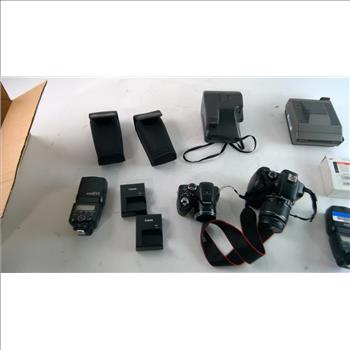 Assorted Cameras And Accessories, 5+ Pieces