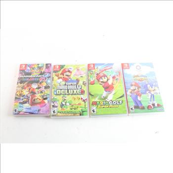 Assorted Mario Nintendo Switch Games, 4 Pieces